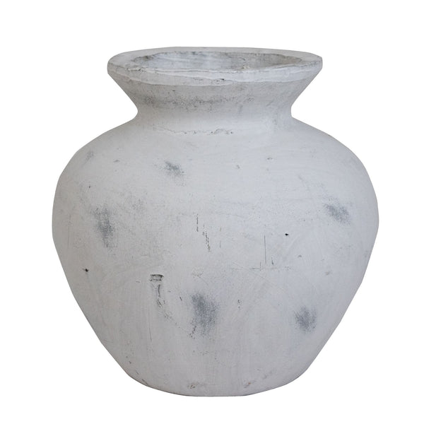 White Darcy Vase on white background