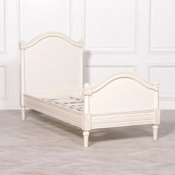 Aged Dauphine Ivory 3Ft Single French BedBed FrameChic & Co Home LTD