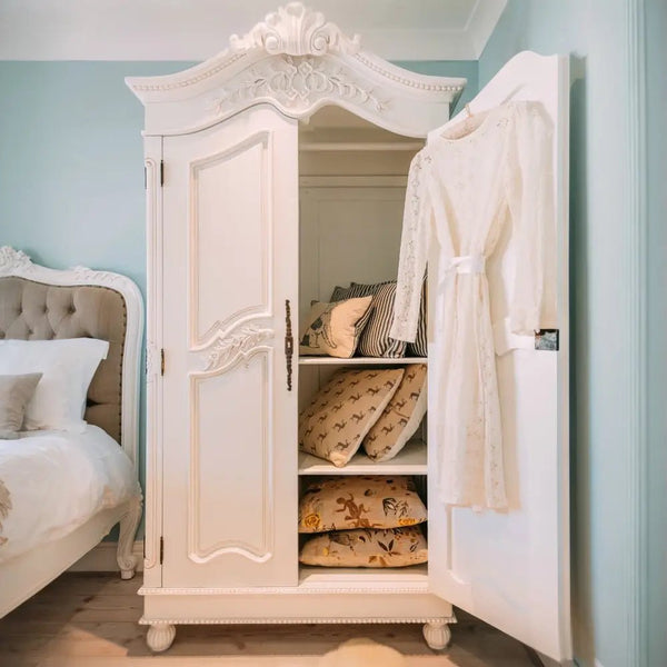 Antique French White Double Armoire Wardrobe | Chic & Co HomeArmoiresChic & Co Home LTD