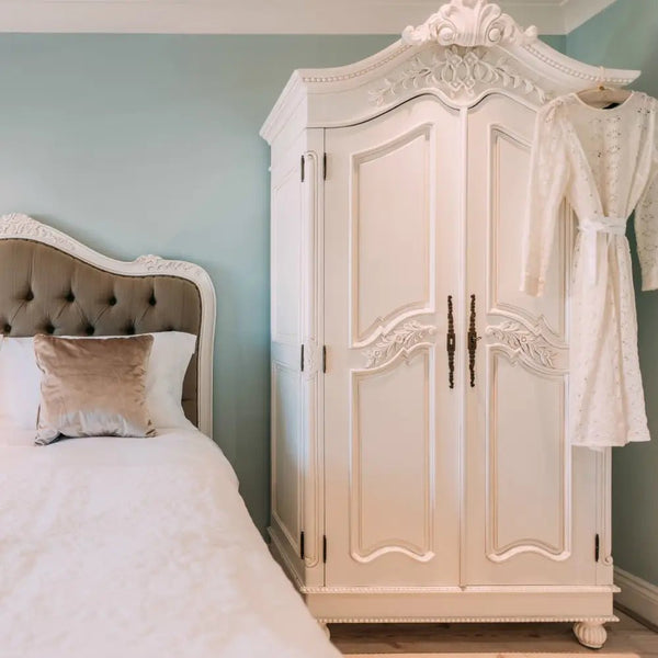 Antique French White Double Armoire Wardrobe | Chic & Co HomeArmoiresChic & Co Home LTD