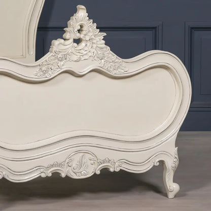 Ornate white headboard with baroque design for a stylish 3ft single bed