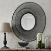 Black Large Wire Mirror with Circular Abstract DesignMirrorsChic & Co Home LTD