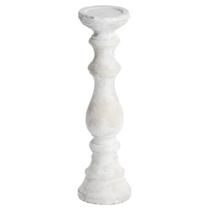 Curvy White Ceramic Candle Holder perfect for creating a cozy vibe with stone candle