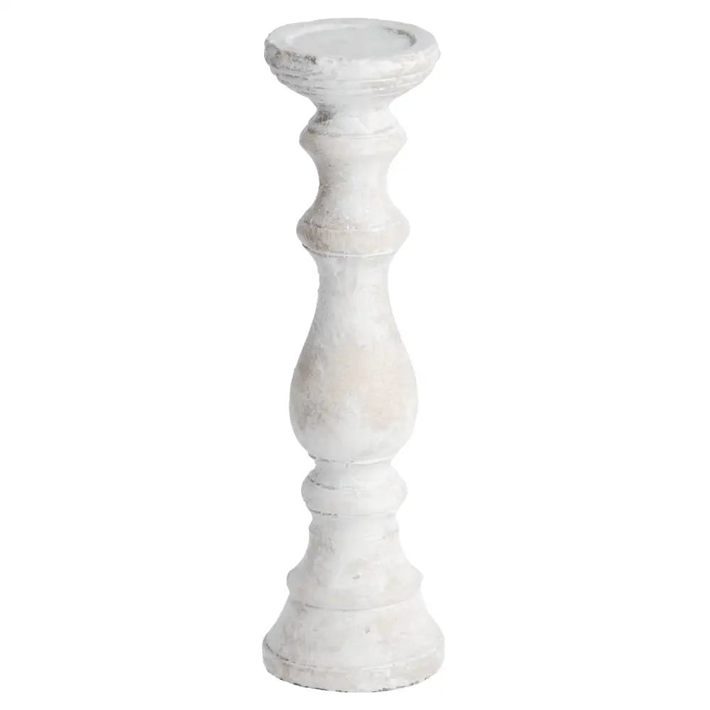 Curvy White Ceramic Candle HolderCandle HolderChic & Co Home LTD