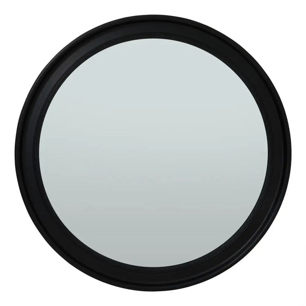 Elegance Black Wood Round MirrorMirrorsChic & Co Home LTD