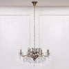 French Style Gold 8 Branch Shallow Cut Glass ChandelierChandeliersChic & Co Home LTD