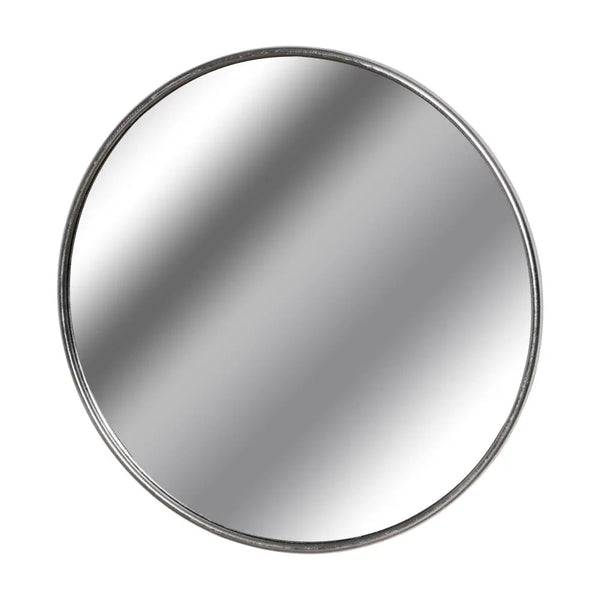 Large Silver Circular Metal Wall MirrorMirrorsChic & Co Home LTD