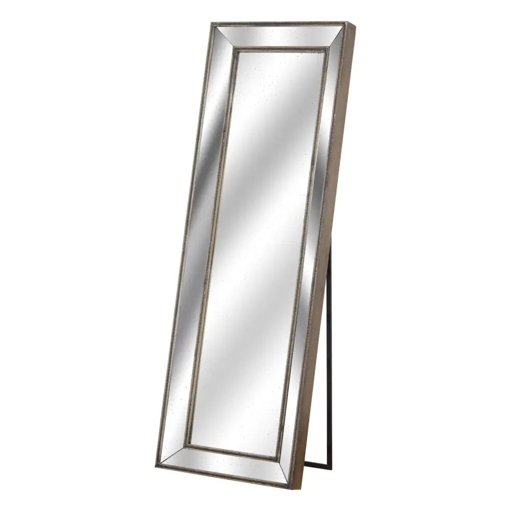 Full-length Augustus Tall Cheval Mirror with silver frame, 180cm x 62cm style