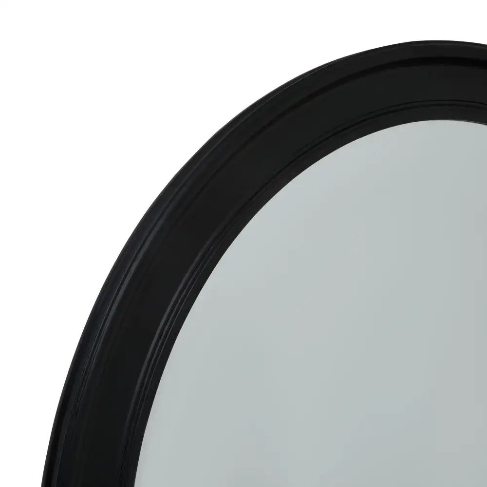 Stunning Elegance Black Wood Round Mirror with a stylish round framed design