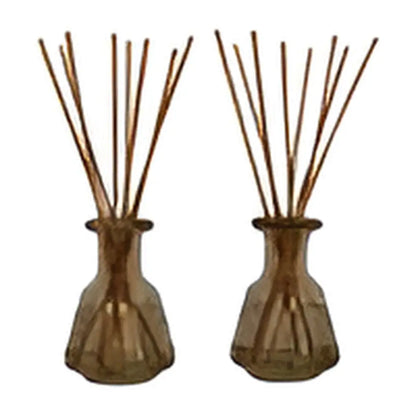 Eco-Friendly Reed Diffuser Set with Apple Cinnamon aroma and reed sticks in glass bottles