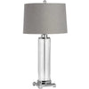 Roma Glass Table Lamp with Grey ShadeTable LampsChic & Co Home LTD