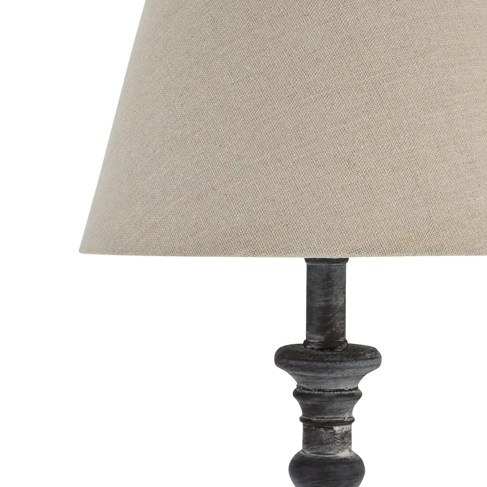 Elegant Wooden Table Lamp with Beige Fabric Shade perfect for ambiance and decor