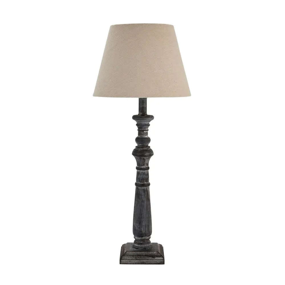 Elegant Wooden Table Lamp with Beige Fabric Shade for stylish home decor