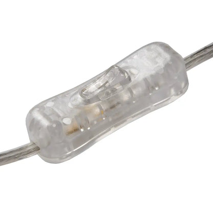 Clear plastic connector with metal wires for Roma Glass Table Lamp installation